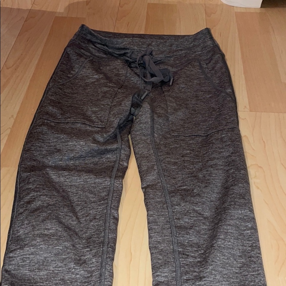 Grey workout joggers.